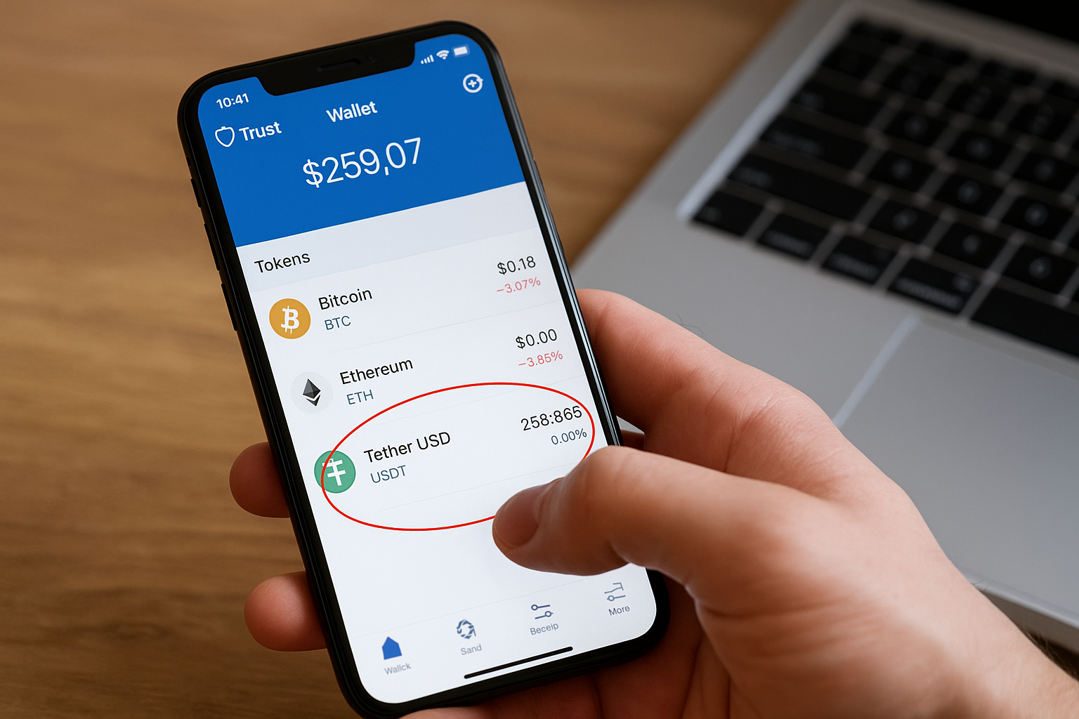 فریز شدن تتر در تراست والت